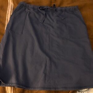 Mod-O-Doc size 4 Navy Blue Slub Jersey Drawstring Skirt NEW